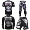 Men's Tracksuits Cody Lundin Rashguard High Quality Elastic Compression Sport Suit Sublimation Workout Fitness T-shirt Boxer Muay Thai