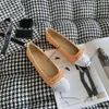 Buty designerskie projektant marki Paris Designer Black Ballet Flats Buty Kobiet Kobiety oryginalny chan-nleles skórzany poślizg na baleglarce okrągłe palce damskie sukienki buty slingbacks