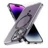 Rensa akrylmagnetiska telefonfodral för iPhone 15 14 plus 13 12 11 Pro Max XS Max XR Samsung S24 S23 Fe Plus Ultra Transparent Hybrid TPU Case Cover