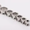 100pcslot mix 210mm Cheap Jewelrystainless steel screw ear plug flesh tunnel piercing body jewelry7536118