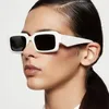 Solglasögon vintage fyrkantiga kvinnor märkesdesigner solglasögon kvinnliga mode orange rektangulära glasögon UV400