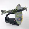 3D -pussel 172 Skala British Airplane Diecast Metal Plane Aircraft Model Children Toy Spitfire Fighter Alloy 231201