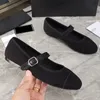 Damen-Jeansschuhe, Designer-Mary-Jane-Schuhe, verstellbare Knöchelschnalle, Slipper, Damen, Schwarz, Rosa, Braun, Gelb, Slides, Damen-Freizeitschuh mit Staubbeutel, Freizeitschuh