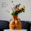 Vazolar hafif lüks dehua seramik vazo ev dekorasyonu el el sanatları sanat kadın gövdesi 231130