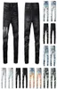 Mens Designers Jeans nödställda rippade cyklist Slim Straight denim för män tryck Womens Army Fashion Mans Skinny Pants80940407231981