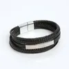 Bracelets de charme LIEBE ENGEL cuir pour hommes multicouche tissé à la main boucle magnétique bracelet Hip Hop Punk cadeaux masculins