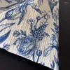 Sacs de soirée Épaule Niche Rétro Chinois Bleu et Blanc Porcelaine Fleur Vachette Sangle Aisselles Oblique Straddle Sac