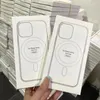 فاخرة كريستال واضحة للكرافة TPU Acrylic Phone Case Case Magnetic Case Wireless Cashing For Apple iPhone 11 12 13 14 15 Pro Max Case Protection