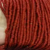 5strands genuine rare Red Coral Smooth Round Beads Natural Stone Gemstone 3-4mm 16inch208o