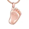 IJD8041 Baby Fußform Edelstahl -Einäscherung Anhaltspendentant für Halten Asche Urn Halskette Humanes Gedenk Schmuck 263V