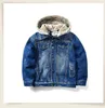 Down Coat Jaqueta jeans menino com veludo 1 231201