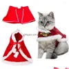 Cat Costumes Christmas Funny Santa Claus Clothes For Small Cats Dogs Xmas Year Pet Clothing Winter Kitten Outfits Drop Delivery Home Dhaic