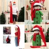 Decorações de Natal Ano Chapéu Chapéu Festa Santa Claus Long Plush para Adts e Crianças Xmas Costume Style Caps Chapéus Decor1 Drop Deliv Dhewk