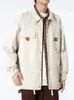 Men's Jackets 2023 Spring Cargo Plus Size Fashion Shirt Collar Loose Windbreaker Work Coat Casual Daily