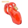 New CHASTE BIRD Latest Design Luxury Male Chastity Device Plastic Light Cock Cage Penis Lock Belt Sexy Toy Anti-off Ring BDSM A305