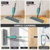 MOPS Magic Floor Cleaning Sweeper Brooms With Microfiber Pads 360 ° Rotation Flat Spray Mop Broom For Home Spin 231130