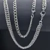 Chains Vintage Stainless Steel Necklace For Men Silvery Color Highly Polished Cuban Link Chain Single Circular Metal Trendy Accessories