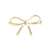 Brosches mode bowknot för kvinnor kristall bow anti-ljus stift klädt tillbehör parti kontor smycken corsage gåvor
