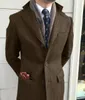 Giacca a vento in misto lana da uomo Giacca classica in misto tweed a spina di pesce Giacca invernale calda lunga Cappotto Sport all'aria aperta erkek mont 231130