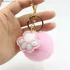 Keychains Lanyards Creative Cute Cat Pendant Keychain Cartoon Animal Soft Keyring Car Trinka Accessories Handväska Dekor smycken R231201