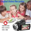 FHD108030FPS 16X Digital Zoom DV -kamera för Thanksgiving jul med COMS -sensor 270 ° Skärmrotation 32G -kort 231221