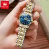 الساعات النسائية Olevs Wath’s Watch Watch Luxury Gold Watch Originaldate Week Roman Stainless Steel Countproof Watch Watches Watches 231201