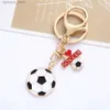 Keychains Lanyards Creative Sport Football Pendant KeyChain Soccer Player Shoe Clothes Model Keyrings Bag Ornaments Men Football Club Souvenir Gift R231201