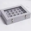 Jewelry Boxes Storage Box Earring Ring Necklace Display Classification Dustproof Transparent Flip Lid 231201