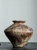 マグジンデゼン静かな風の禅の装飾大きくて粗い陶器ポット手アレンジレトロな磁器の花瓶231130