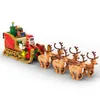 Christmas Toy Supplies MOC Years Winter Sleigh Santa Claus Elk Building Blocks Set Christmas Decorations Brick Toy Children Birthday Xmas Gift 231129