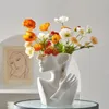 Dekorativa föremål Figurer hartshartsvas Heminredning Flower Pot Home Decoration Accessories Sculpture Smycken Stand Earring Display Stand Desktop Art Vases 231201