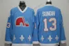 Quebec Nordiques Vintage Jerseys 19 SAKIC 13 SUNDIN 26 STASY 10 LAFLEUR 22 MAROIS 21 FORSBERG Excellent CCM Hockey Jerseys