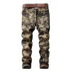 Dżinsowe dżinsowe dziura Wysoka jakość rozerwana dla mężczyzn Rozmiar 28-38 40 42 Autumn Spring Hip Hop Punk Streetwear