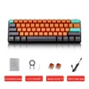 Klawiatury MUCAI MKA610 USB Mini mechaniczne gaming przewodowy klawiaturę Czerwony przełącznik 61 Key -Gamer do komputera PC Laptopa Odłączany kabel 231130