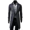 Misto lana da uomo Trench doppio petto da uomo Miscela 2023 Autunno Inverno Solido Casual Slim Fit Giacca lunga Abbigliamento moda 231130