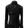 Gilet da uomo Colletto in piedi Gilet doppio petto Giacca in pelle alla moda Velluto Gentleman Top senza maniche 231130