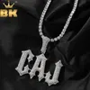 Pendentif Colliers TBTK personnalisé Thorn lettres Micro pavé CZ couleur personnalisée nom initial lettre Tennis collier Hiphop rappeur bijoux 231201