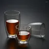 Bicchieri da vino Tazze Doppio vetro trasparente Bevanda termica Tè sano Resistente S 450 / 250ml Tazza isolata per caffè fatta a mano a parete