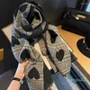 Scarves 2023 Double Side Cashmere Scarf Winter Women's Love Heart Plaid Ladies Long Thickened Warm Knitted Hijab Stole