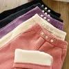 Trousers 3-12Years Autumn Winter Girls Thick Warm Wide-Leg Pants Fashion Korean Children's Loose Casual