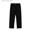 Pantalons pour hommes Quatre saisons Y2K Emo hommes mode noir rue broderie coupe basse jean ample pantalon droit Hip Hop jean hommes pantalons vêtements hommes Q231201