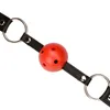 Fétiche sexe Oral en cuir PU avec boule bouche ouverte Gag BDSM Bondage lèvres anneau Gag jouets sexuels pour les Couples