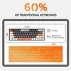 Keyboards Wireless Mechanical Keyboard Bluetooth 5 0 2 4GHz with Dual Mode 2 in 1 Receiver Compact 68 Key Swappable Gaming 231130