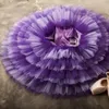 Stadiumkleding Piraatvariaties Tutu High-end privé volwassen kinderwedstrijdjurk Paarse pannenkoek Damesprestaties