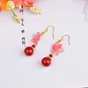 Pendientes colgantes 1 par moda verano Retro ganchos para las orejas joyería Hanfu Cheongsam accesorios mujer chica estilo étnico joyería regalo