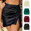 Skirts Sexy Lace Up A-Line Bodycon Summer High Elastic Waist Women Ribbon Skirt LDY-WW4993