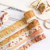 Opakowanie na prezenty 10pc Poprzednie serie morskie i leśne Zestaw Taśma Waski japońskie naklejki papierowe Scrapbooking Flower Atleshive Washitape Stacjonarne