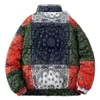 Herrjackor paisley bandana vinterjackor tjockare varma parkor hiphop streetwear bubble rockar män mode puffer jackor outwear 231130