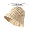 Chapeaux larges seau JK coréen tricot chapeau pour femmes fille couleur unie pêcheurs pliables Panama casquettes décontracté extérieur coupe-vent bassin 231130