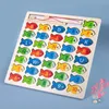 Lärande leksaker montessori baby trämagnetisk fiskebrev kognition spel färg parning brädet lärarhjälpmedel utbildning leksak för barn 231201